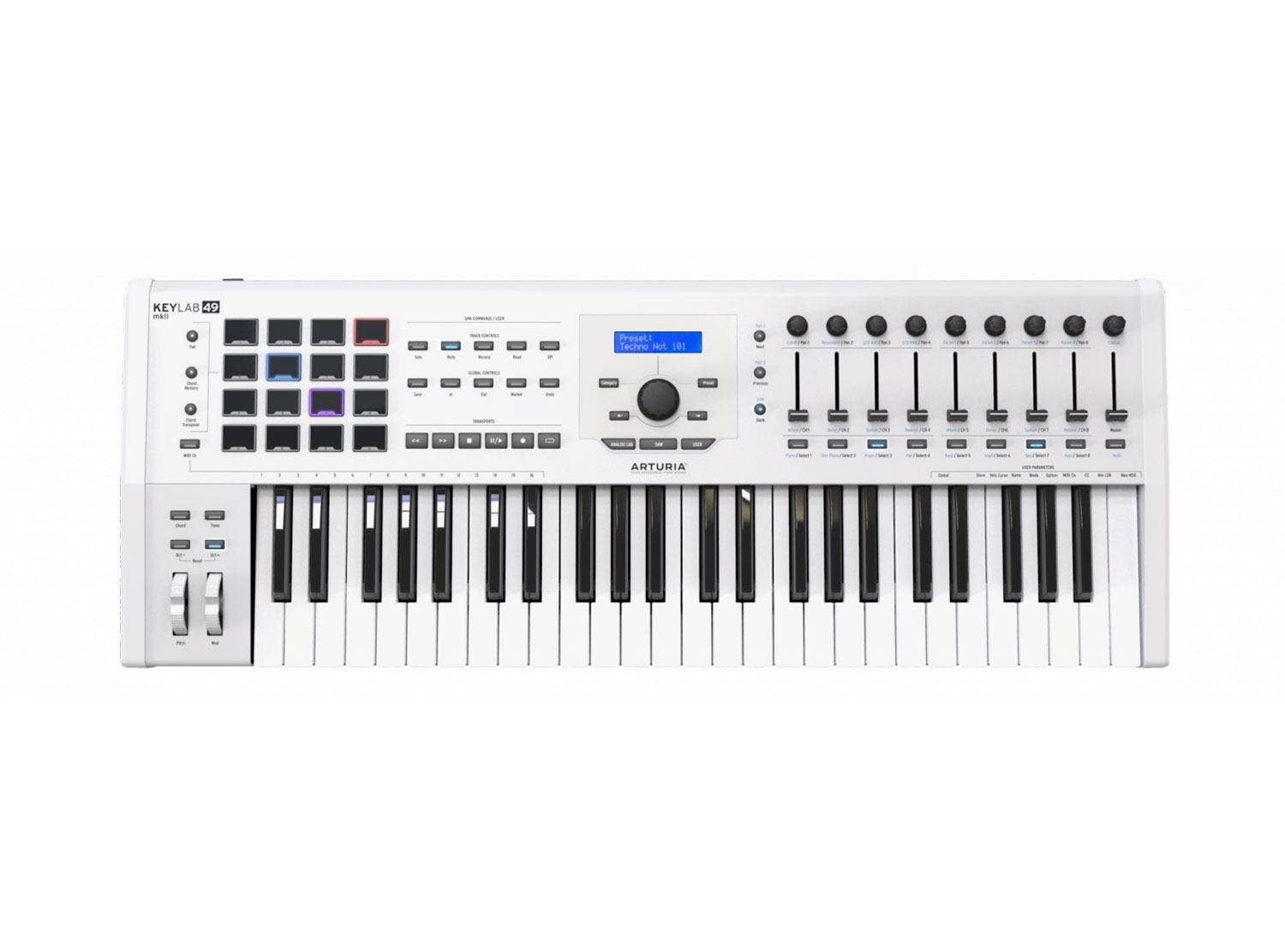 Arturia KeyLab 49 MKII Keyboard Controller (White)