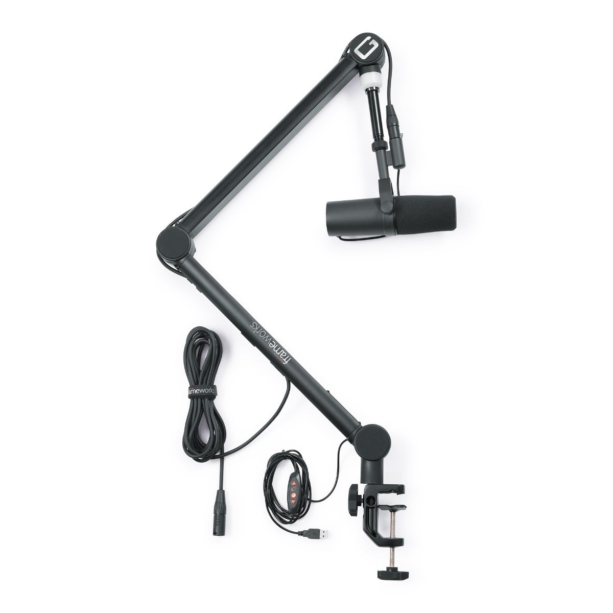 Buy Gator Frameworks Professional Broadcast Boom Mic Stand with LED Light |  Sam Ash Music
