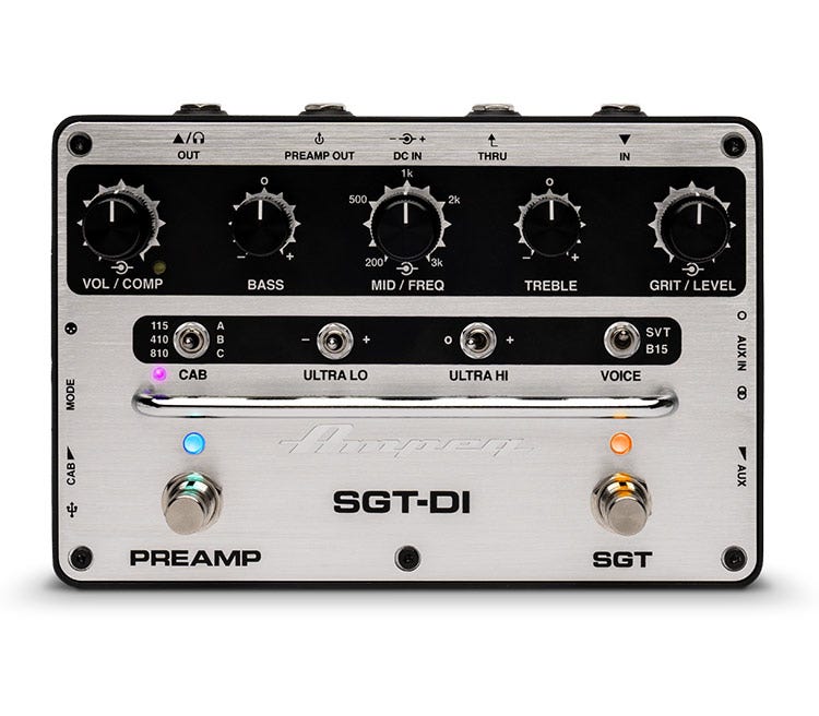 Buy Ampeg SGT-DI Preamp and DI Bass Effect Pedal | Sam Ash Music