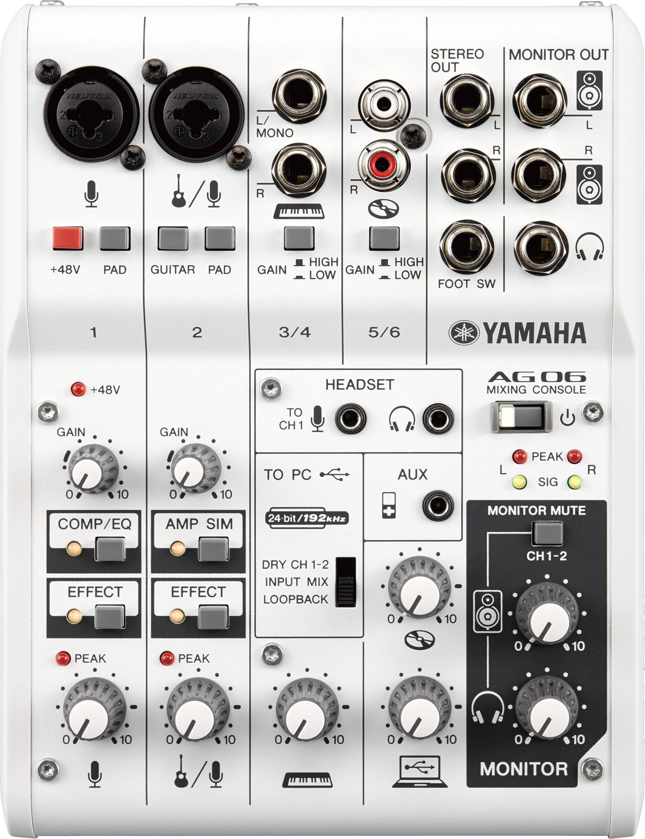 Buy Yamaha AG06 Mixer / USB Audio Interface | Sam Ash Music