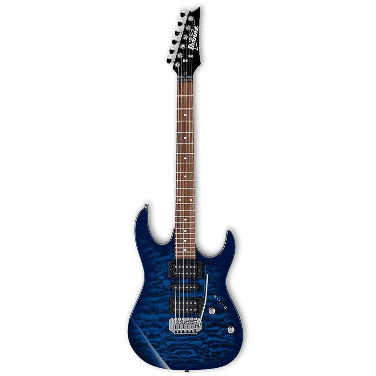 Ibanez GRX70QA Electric Guitar (Transparent Blue Burst)